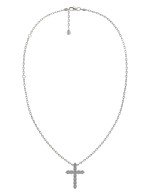 Крест из белого золота c бриллиантами