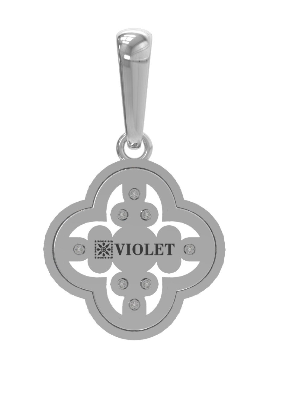 Подвеска из белого золота c бриллиантами