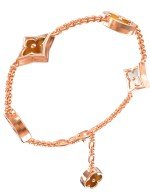 Браслет из золота c тигровым глазом и перламутром