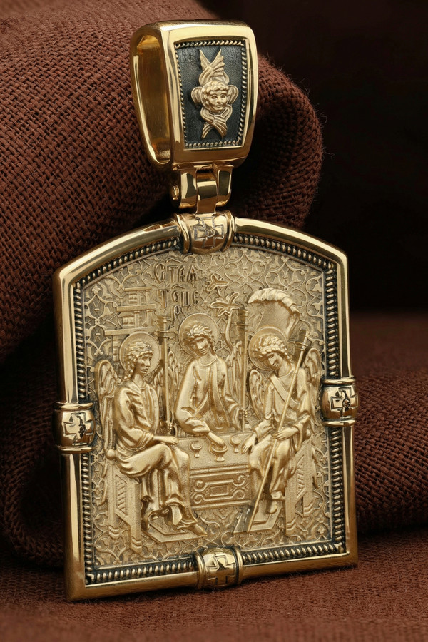 Образок из лимонного золота 585 пробы