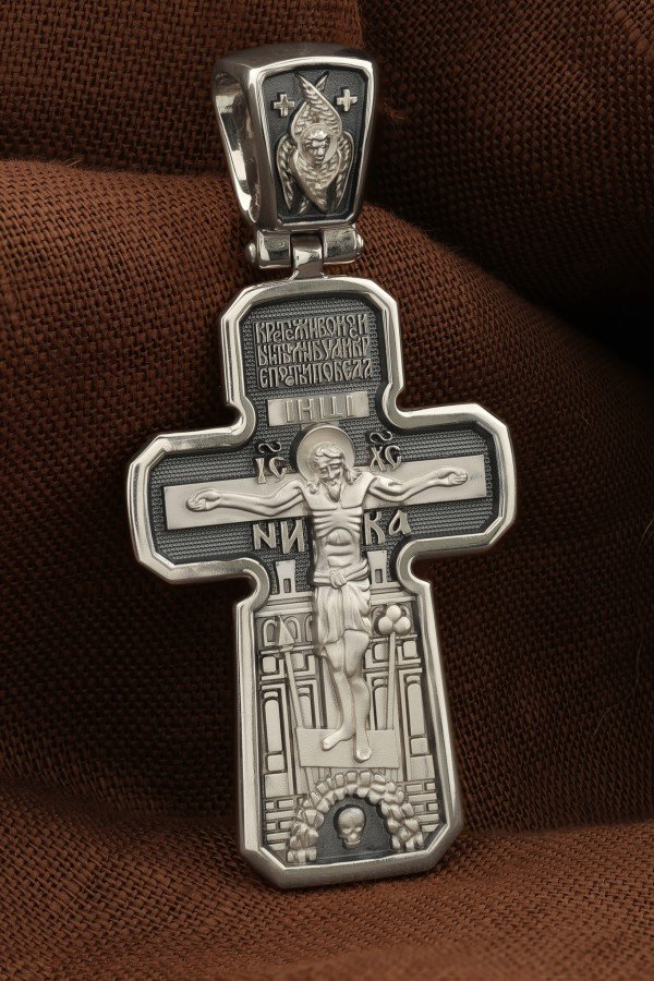 Крест из белого золота