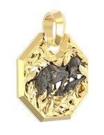 Подвеска из лимонного золота