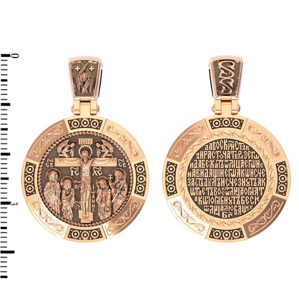Нательная икона из красного золота 585 пробы