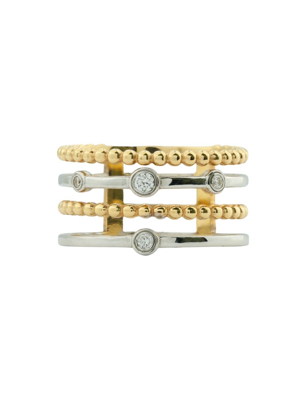 Кольцо из лимонного золота c бриллиантами