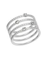 Кольцо из белого золота c бриллиантами