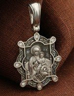Образок из белого золота c бриллиантами