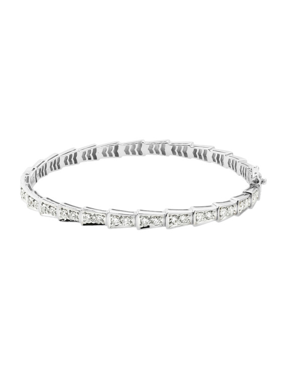 Браслет из белого золота 585 пробы c бриллиантами