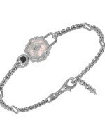 Браслет из белого золота c ониксом и перламутром