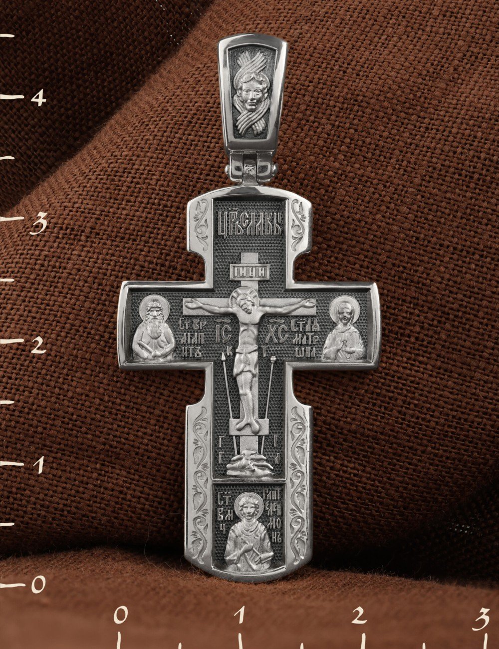 Крест из белого золота