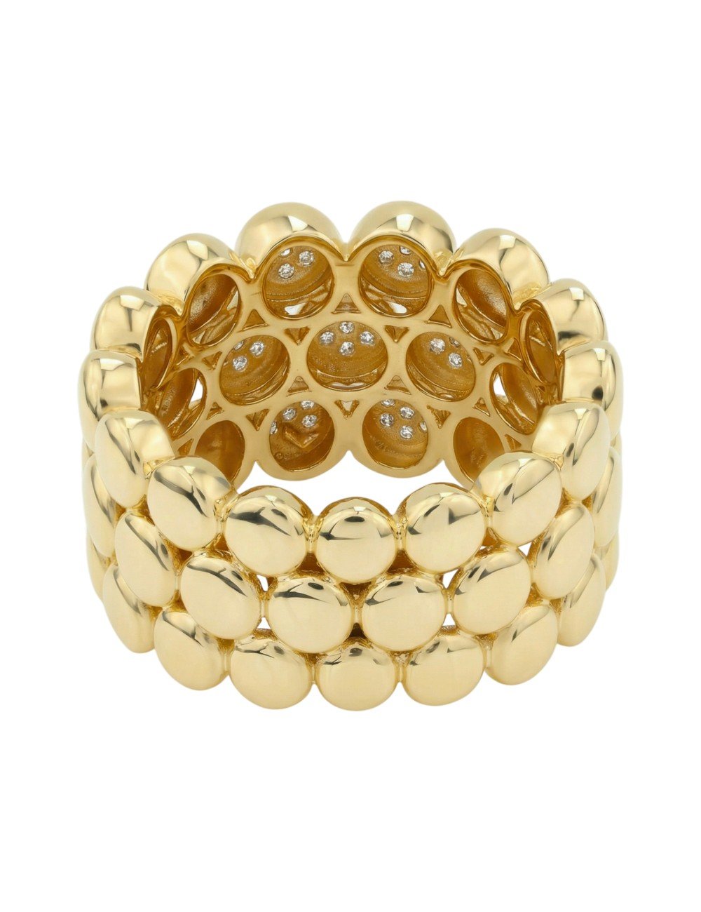 Кольцо из лимонного золота c бриллиантами и рубином