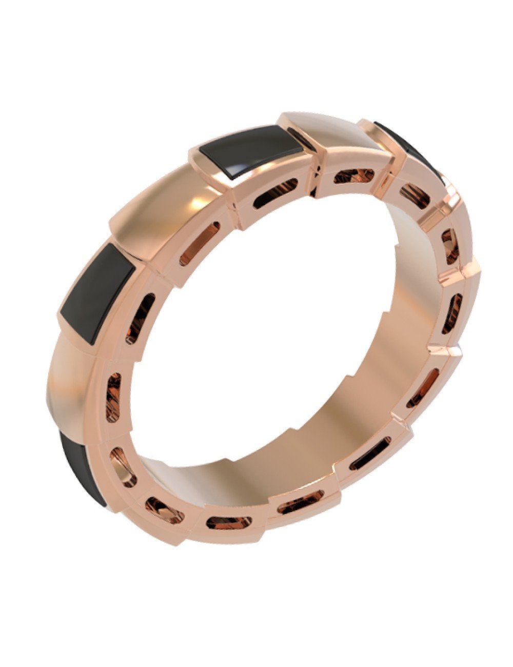 Кольцо из золота c ониксом