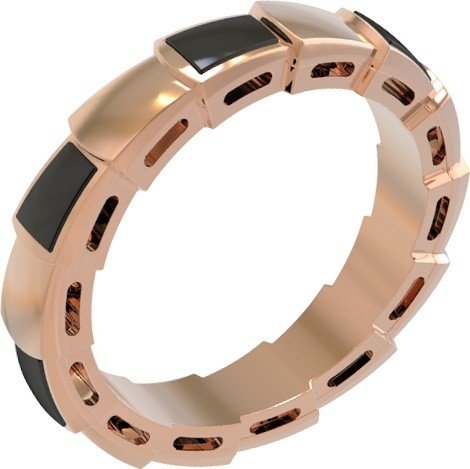 Кольцо из золота c ониксом