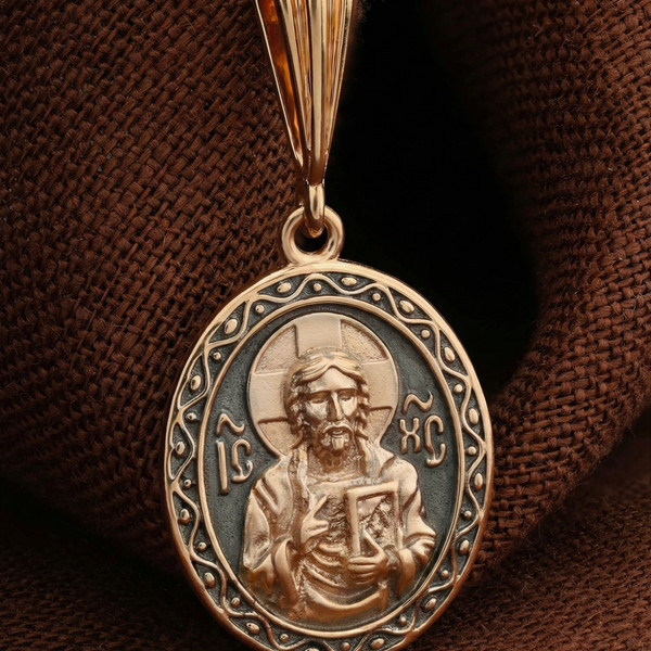 Образок из красного золота 585 пробы