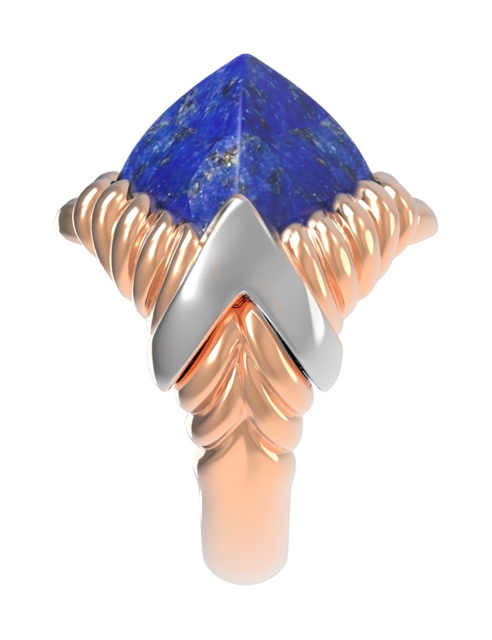 Кольцо из золота c лазуритом