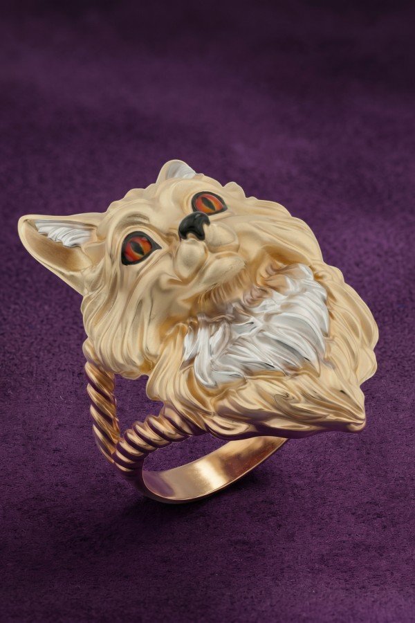 Кольцо из золота 585 пробы c эмалью