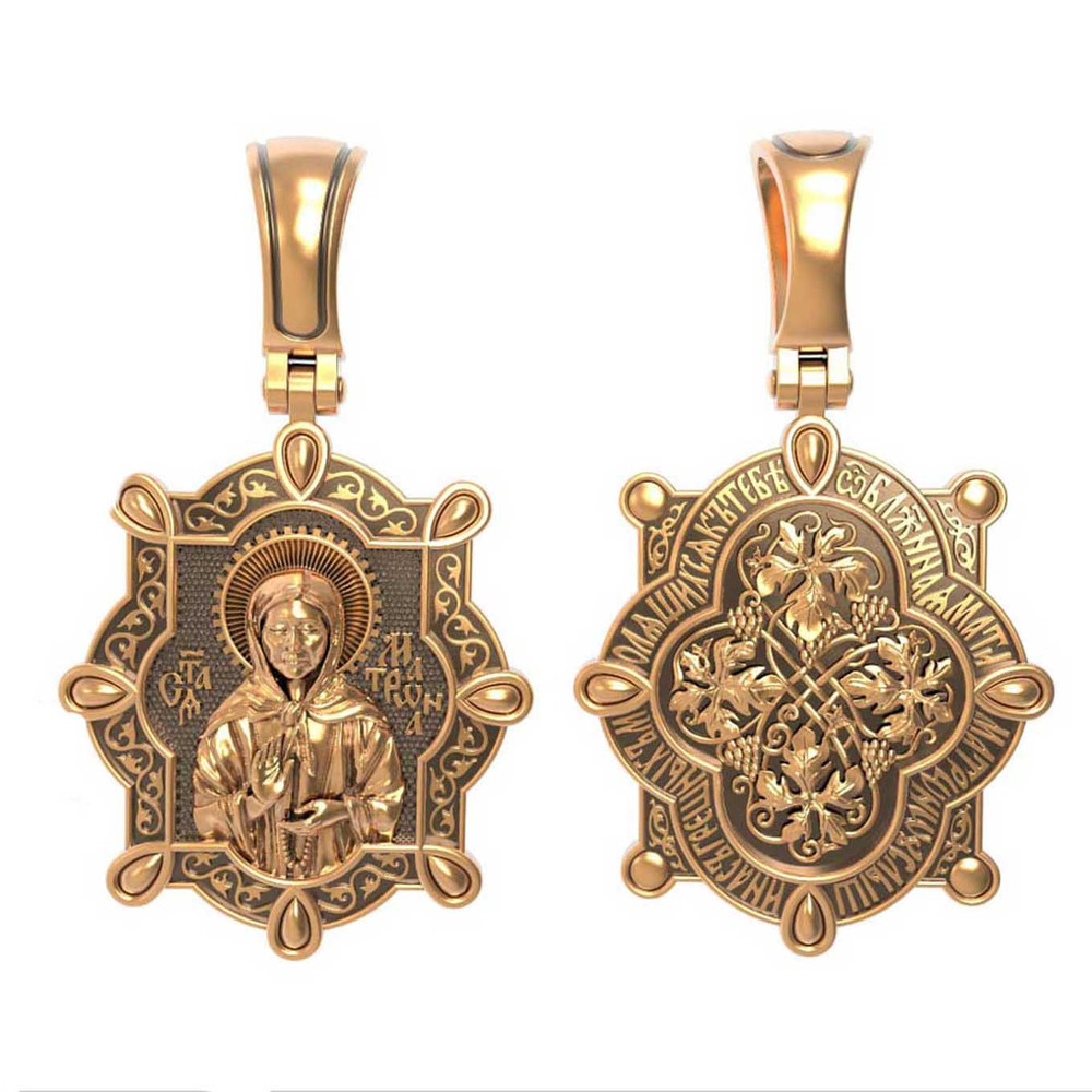 Нательная икона из красного золота 585 пробы
