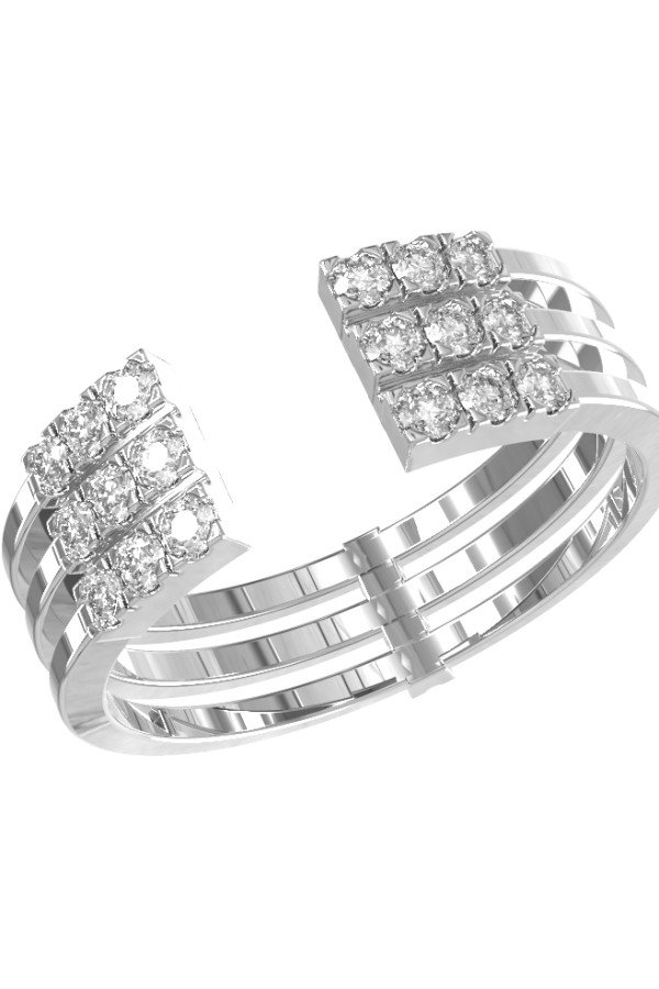 Кольцо из белого золота c бриллиантами