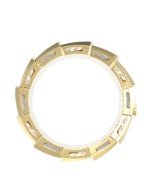 Кольцо из лимонного золота c бриллиантами и перламутром