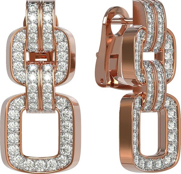 Серьги из золота c бриллиантами