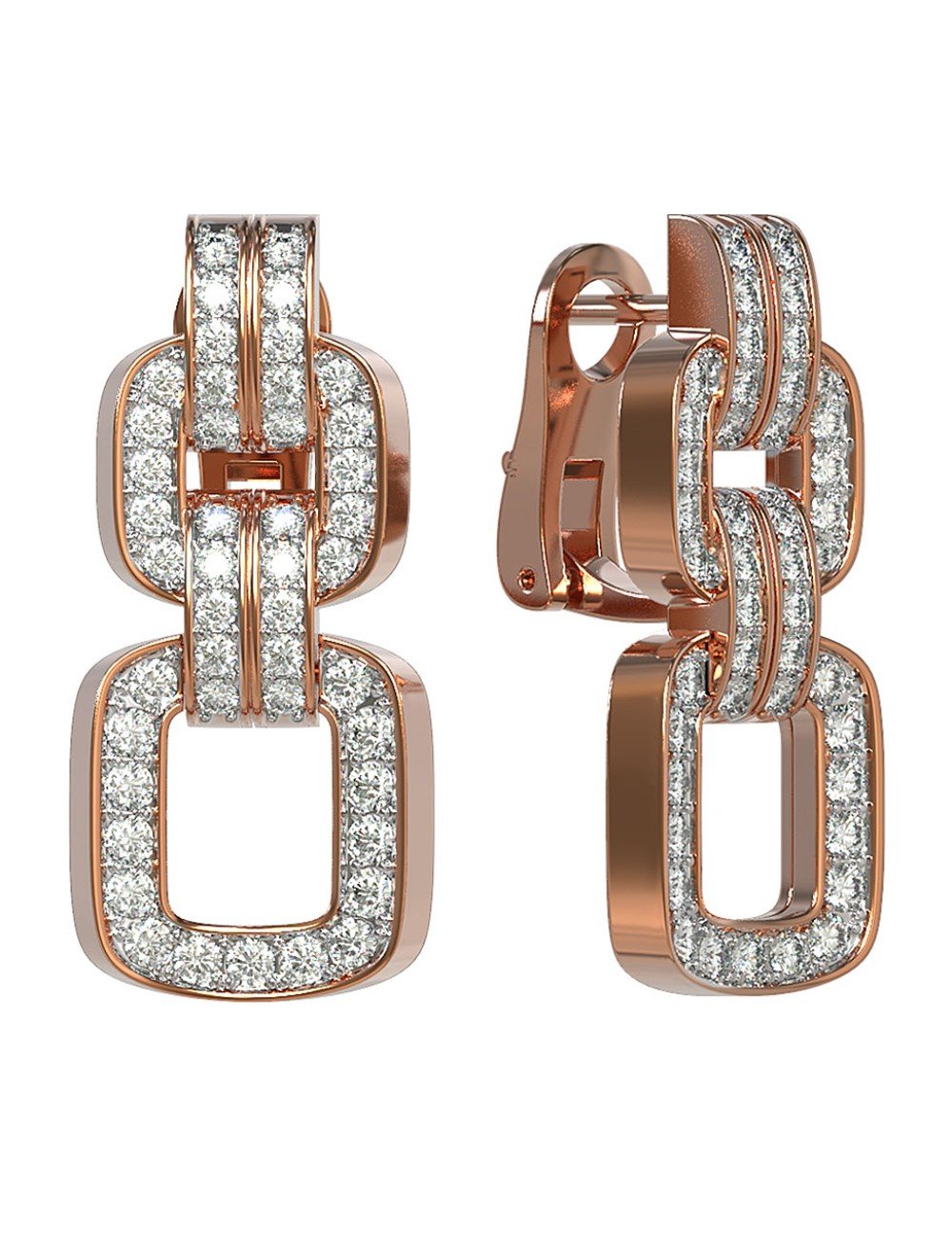 Серьги из золота c бриллиантами