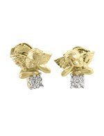 Серьги из лимонного золота c бриллиантами