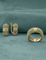 Серьги из лимонного золота