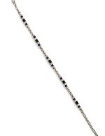 Браслет из белого золота c ониксом и лазуритом