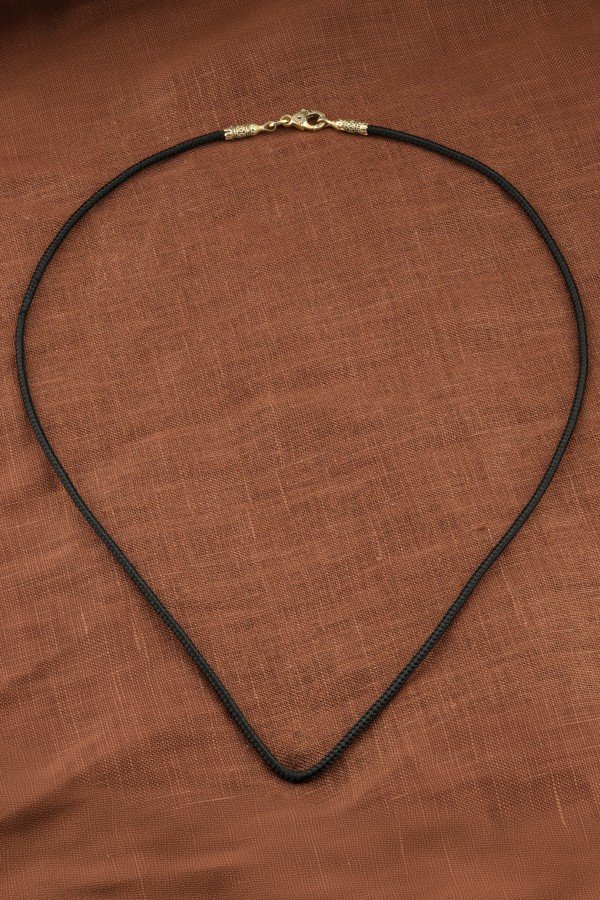 Шнурок шёлковый из лимонного золота