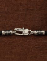 Шнурок шёлковый из белого золота c шёлковым шнурком