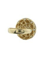 Кольцо из лимонного золота c бриллиантами