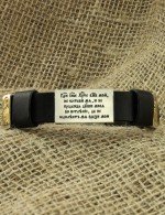 Браслет из серебра и золота c кожаным шнурком