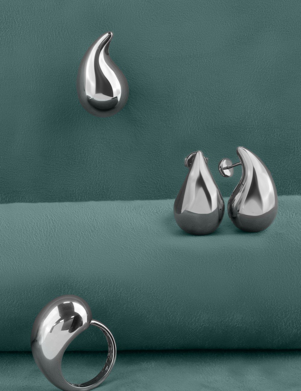 Серьги из белого золота