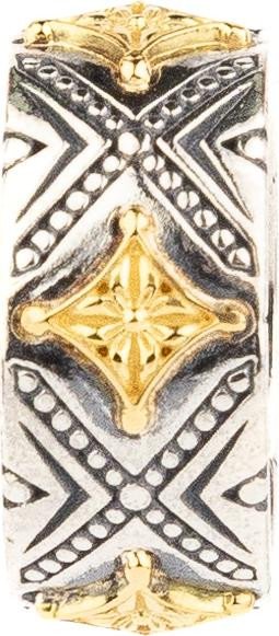 Подвеска из серебра 925 пробы и золота 750 пробы c рубином