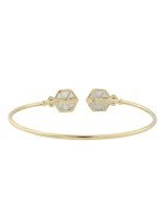 Браслет из лимонного золота c бриллиантами и перламутром