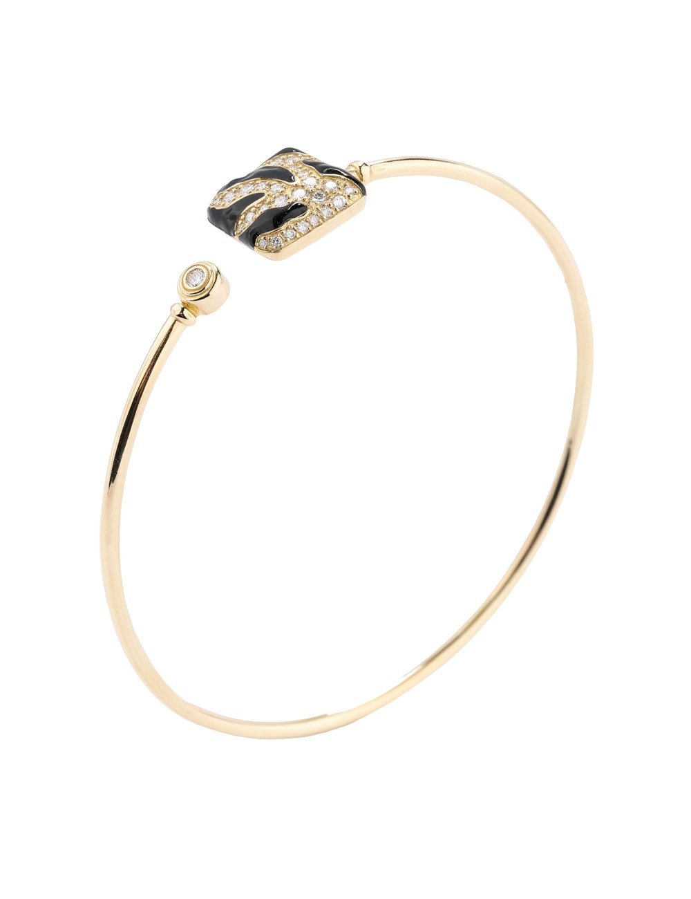 Браслет из лимонного золота c эмалью и бриллиантами