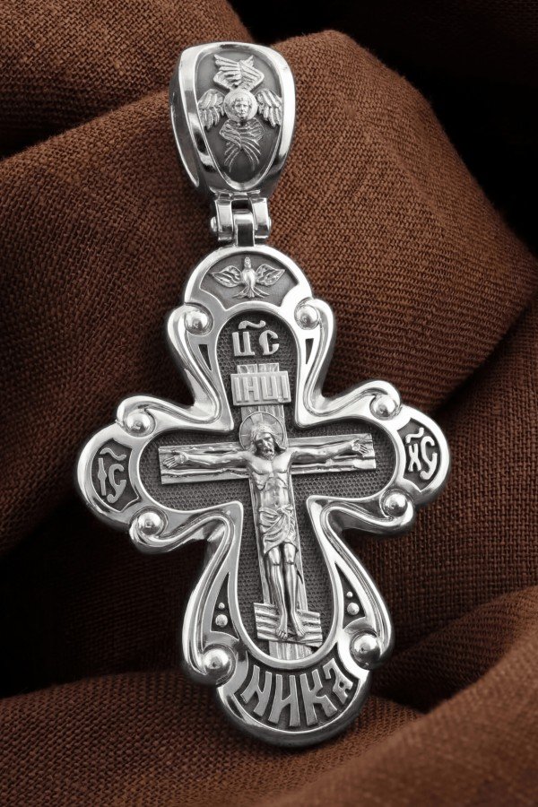 Крест из белого золота
