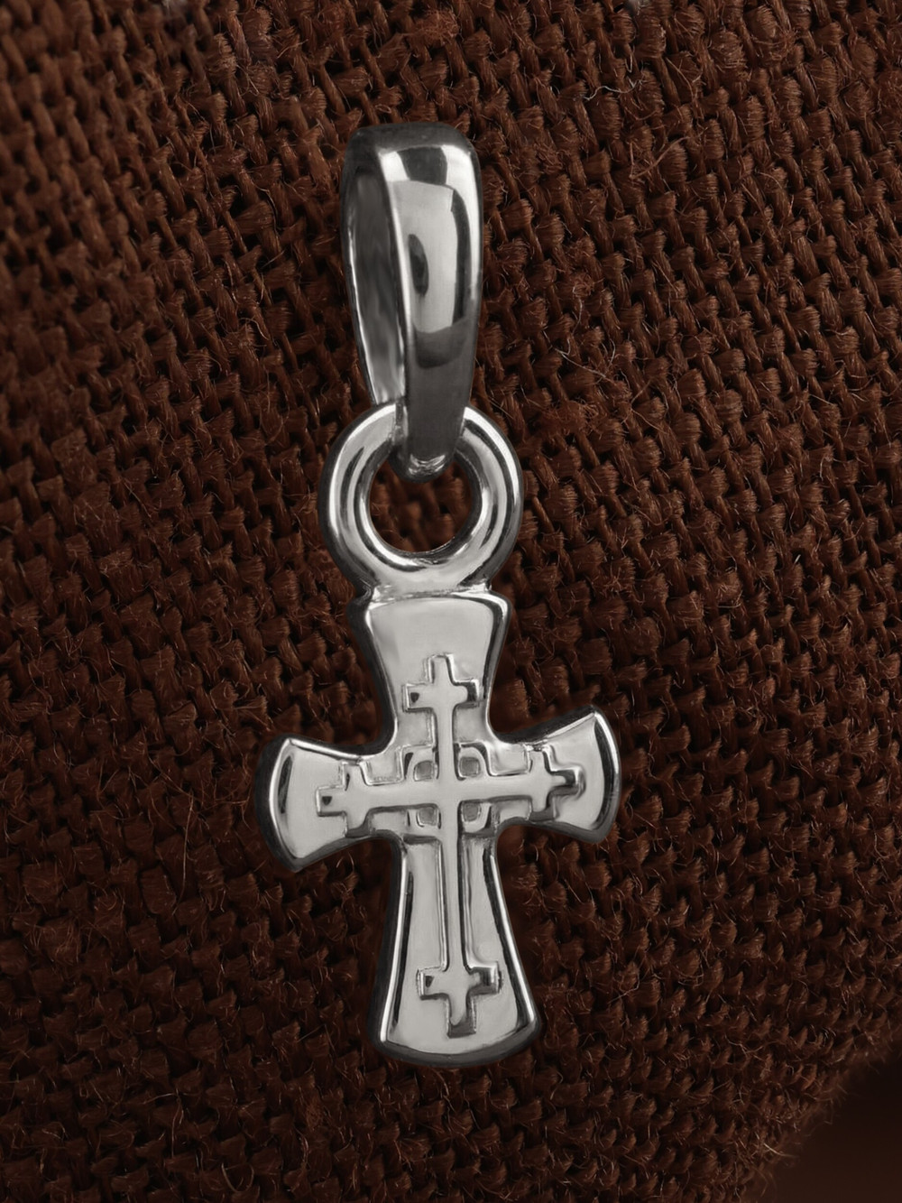 Крест из белого золота 585 пробы