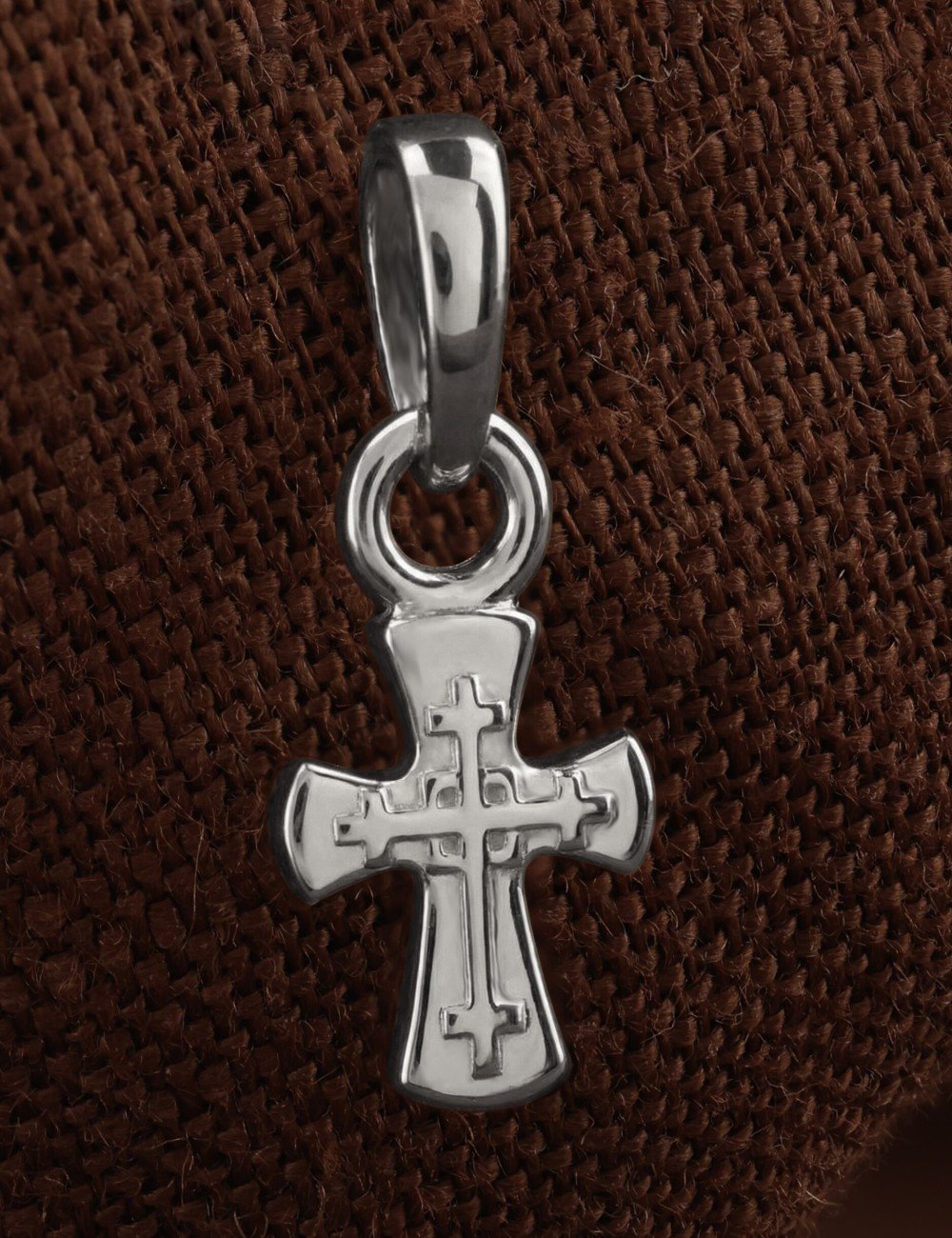 Крест из белого золота