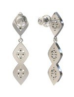 Серьги из белого золота c бриллиантами