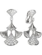 Серьги из белого золота c бриллиантами