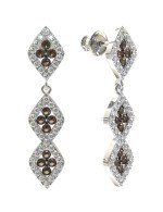 Серьги из белого золота c бриллиантами