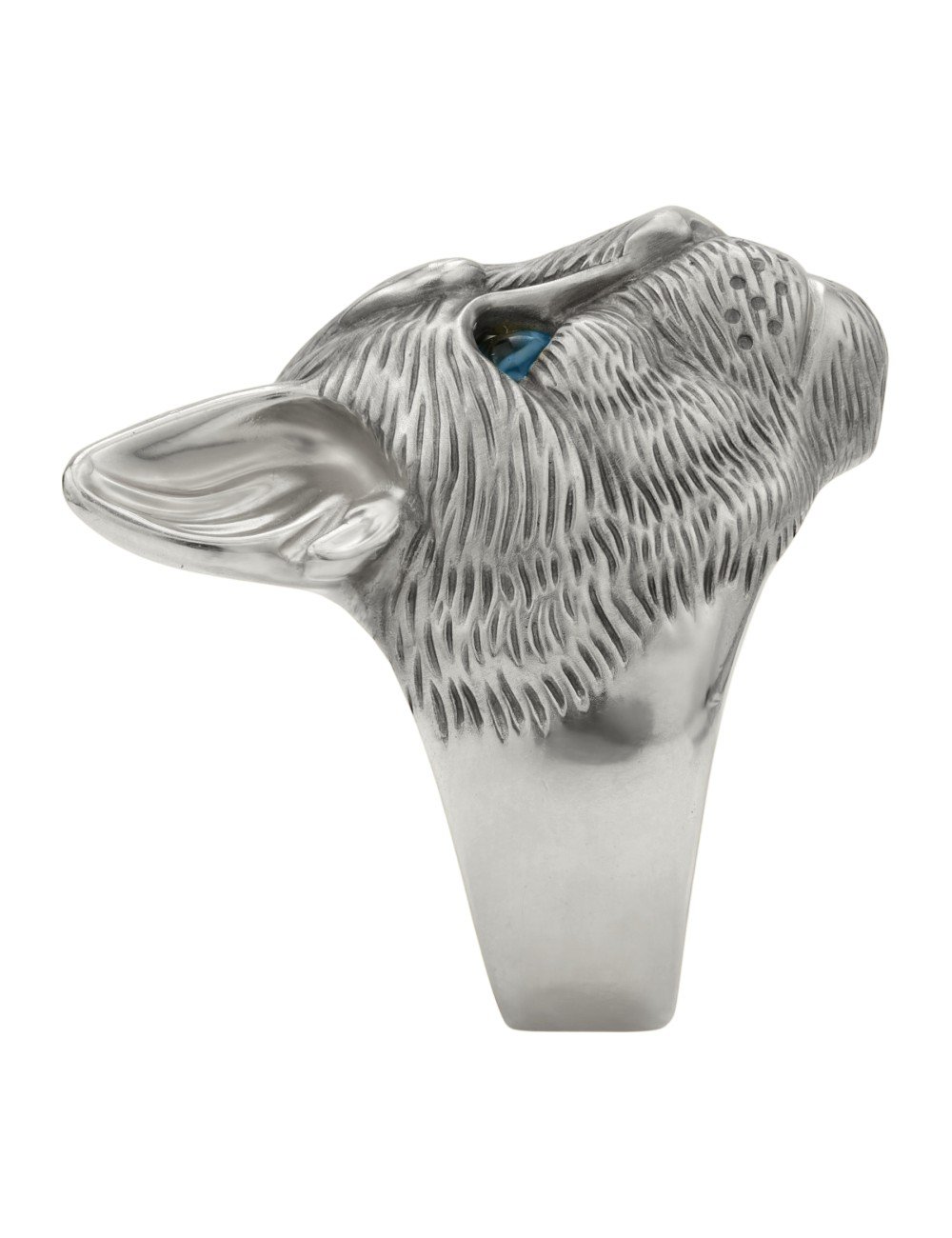 Кольцо из белого золота c эмалью