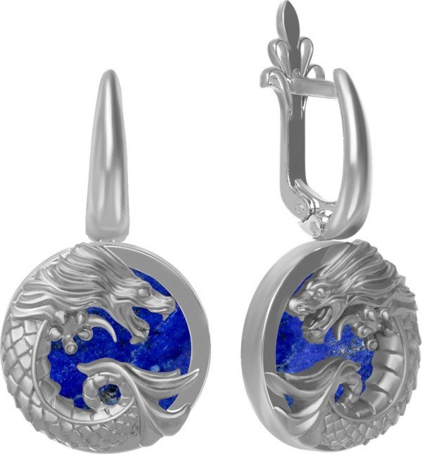Серьги из белого золота 585 пробы