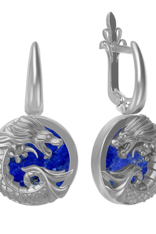 Серьги из белого золота 585 пробы