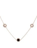 Колье из золота c ониксом и перламутром