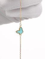 Браслет из лимонного золота c бирюзой