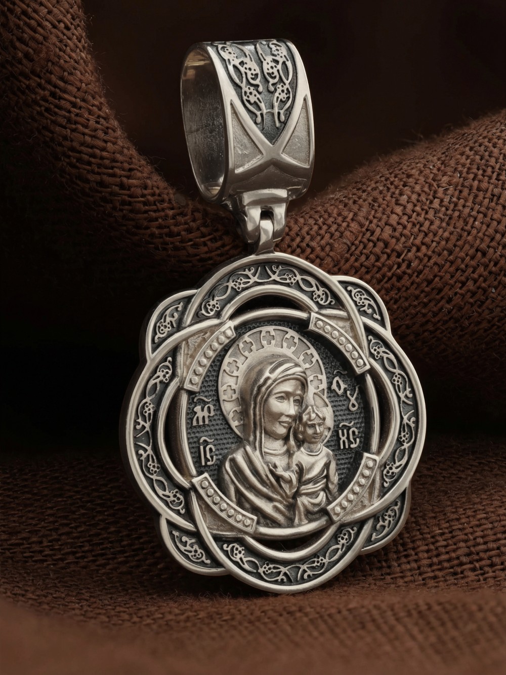 Образок из белого золота 585 пробы