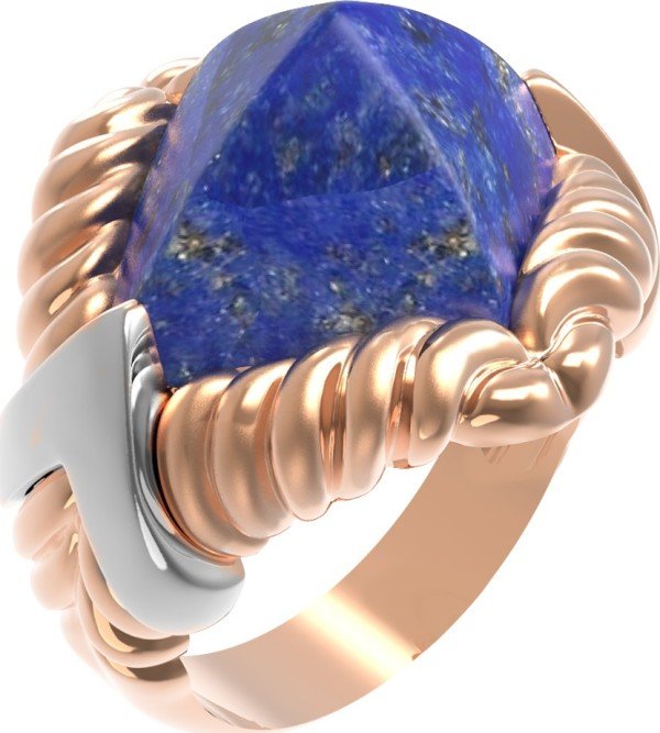 Кольцо из золота c лазуритом