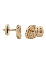 Серьги из золота c бриллиантами, изумрудом и перламутром