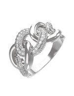 Кольцо из белого золота c бриллиантами